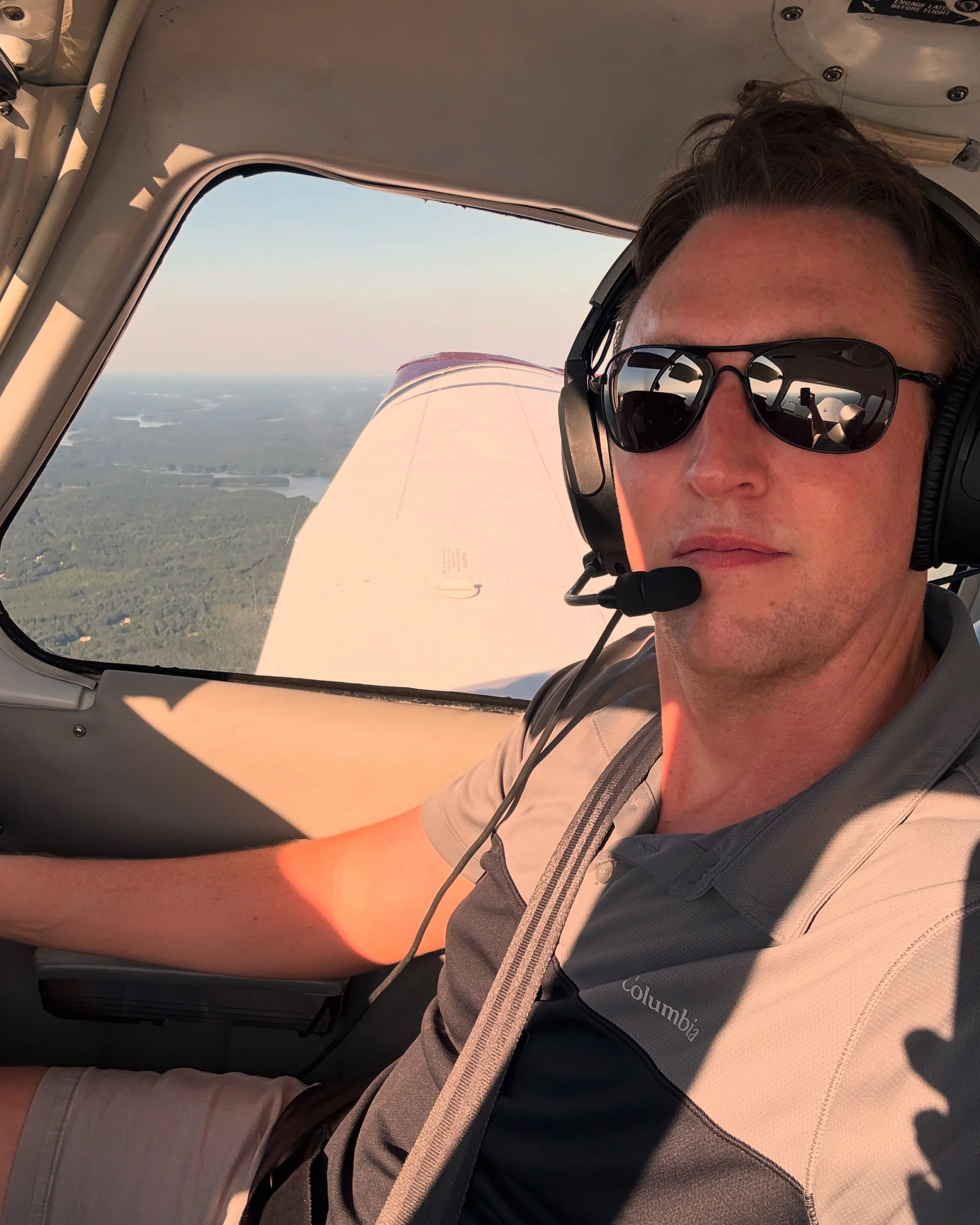Robbie Rikard flying from the left seat